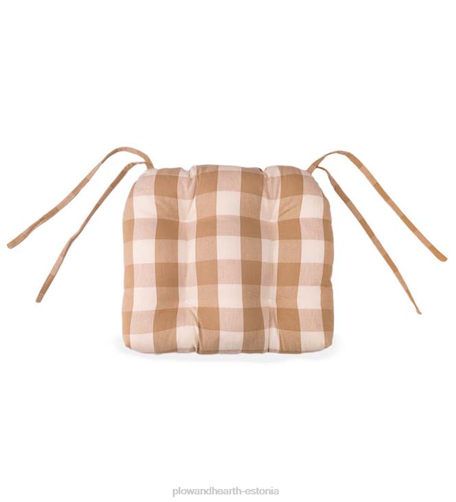 majatarbed 820L2097 ümberpööratav pühvli tšekk tufting tooli padi lipsudega - Burgundia Plow & Hearth