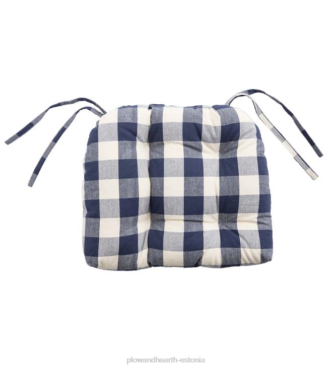 majatarbed 820L2097 ümberpööratav pühvli tšekk tufting tooli padi lipsudega - Burgundia Plow & Hearth