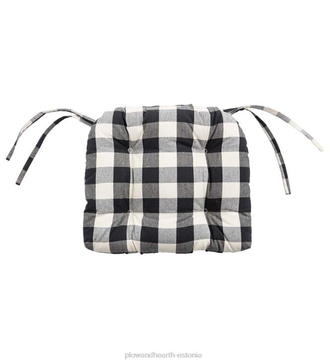 majatarbed 820L2097 ümberpööratav pühvli tšekk tufting tooli padi lipsudega - Burgundia Plow & Hearth