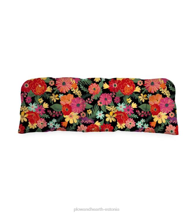 majatarbed 820L3128 klassikaline ümar kiige-/pingipadi, 41 3/4 x 18 3/4 x 3 - vaikne sinine Plow & Hearth