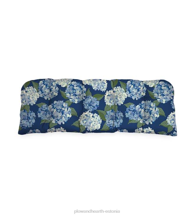 majatarbed 820L3128 klassikaline ümar kiige-/pingipadi, 41 3/4 x 18 3/4 x 3 - vaikne sinine Plow & Hearth