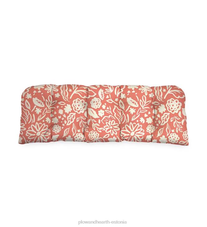 majatarbed 820L3128 klassikaline ümar kiige-/pingipadi, 41 3/4 x 18 3/4 x 3 - vaikne sinine Plow & Hearth