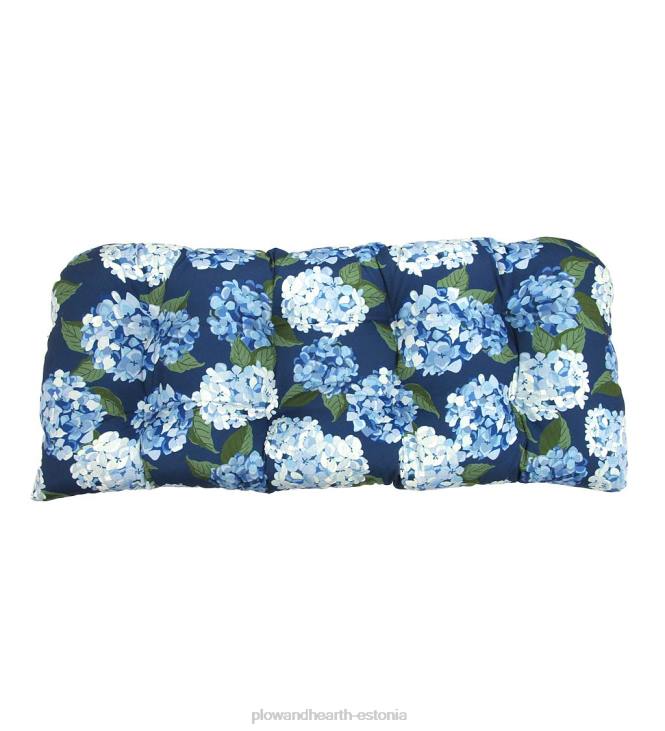 majatarbed 820L3128 klassikaline ümar kiige-/pingipadi, 41 3/4 x 18 3/4 x 3 - vaikne sinine Plow & Hearth