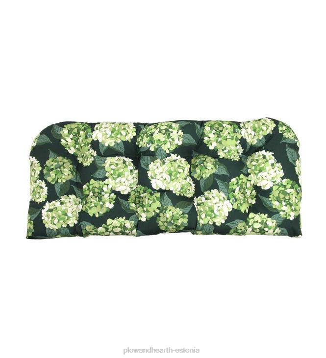 majatarbed 820L3128 klassikaline ümar kiige-/pingipadi, 41 3/4 x 18 3/4 x 3 - vaikne sinine Plow & Hearth