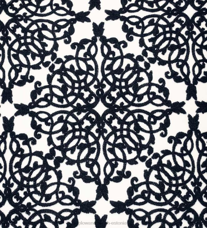 majatarbed 820L1261 sise-/väljas tikitud pitsiline padi - must Plow & Hearth