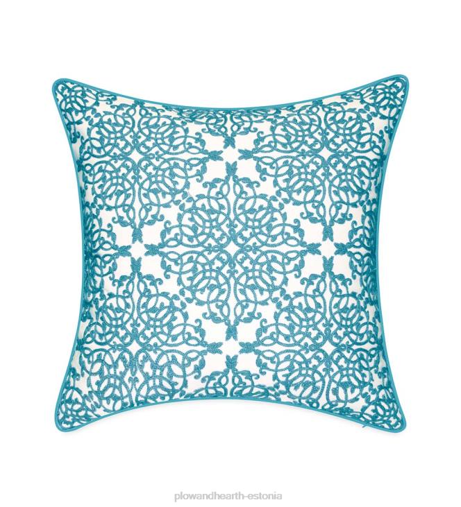 majatarbed 820L1261 sise-/väljas tikitud pitsiline padi - must Plow & Hearth