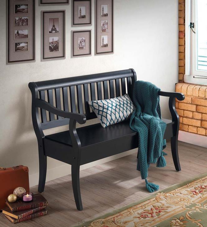 majatarbed 820L2061 käsitööna valmistatud liistudega hoiupink - jalakas Plow & Hearth