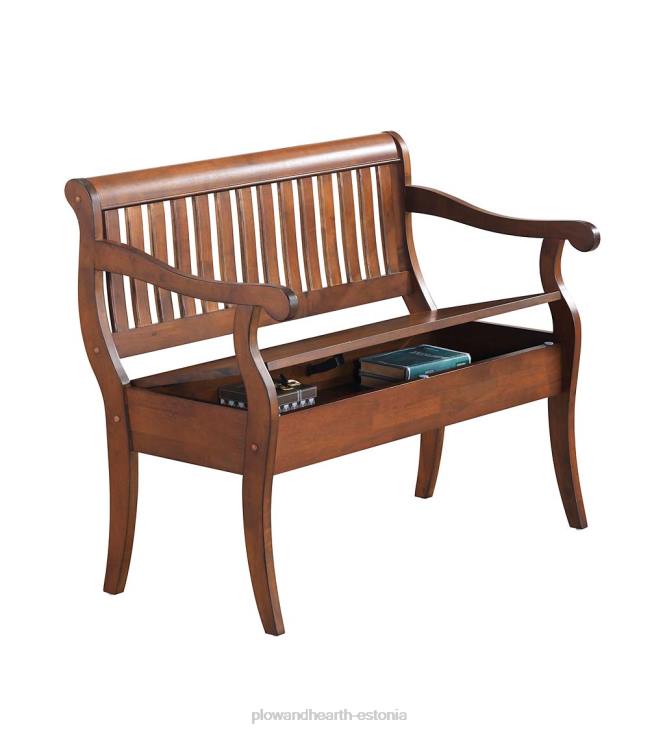 majatarbed 820L2061 käsitööna valmistatud liistudega hoiupink - jalakas Plow & Hearth