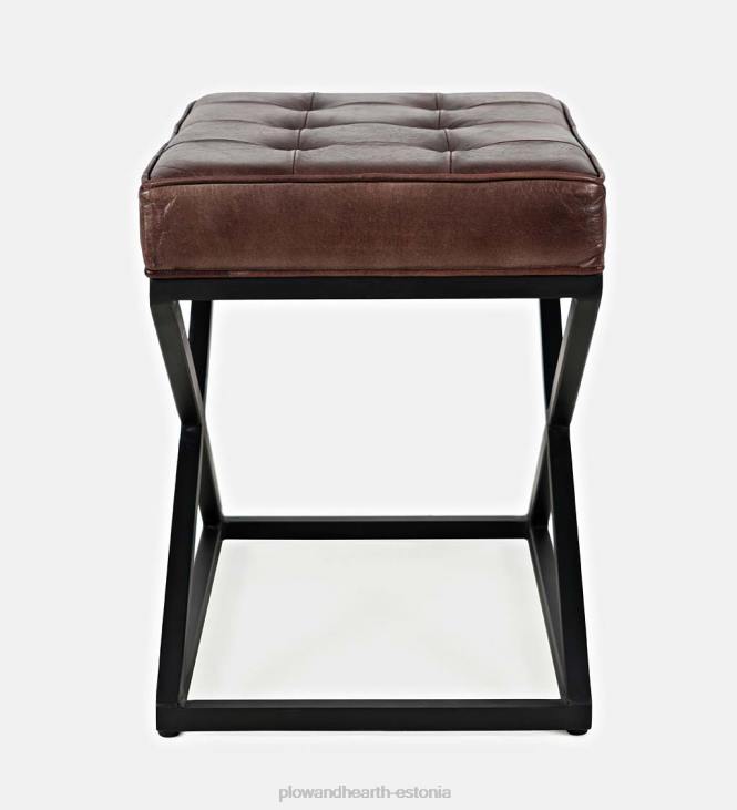 majatarbed 820L2062 henry nahast ja terasest ottoman - tume sienna Plow & Hearth