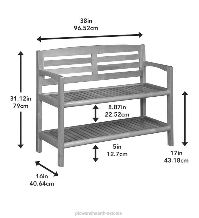 majatarbed 820L2063 puidust sissepääsupink - espresso Plow & Hearth