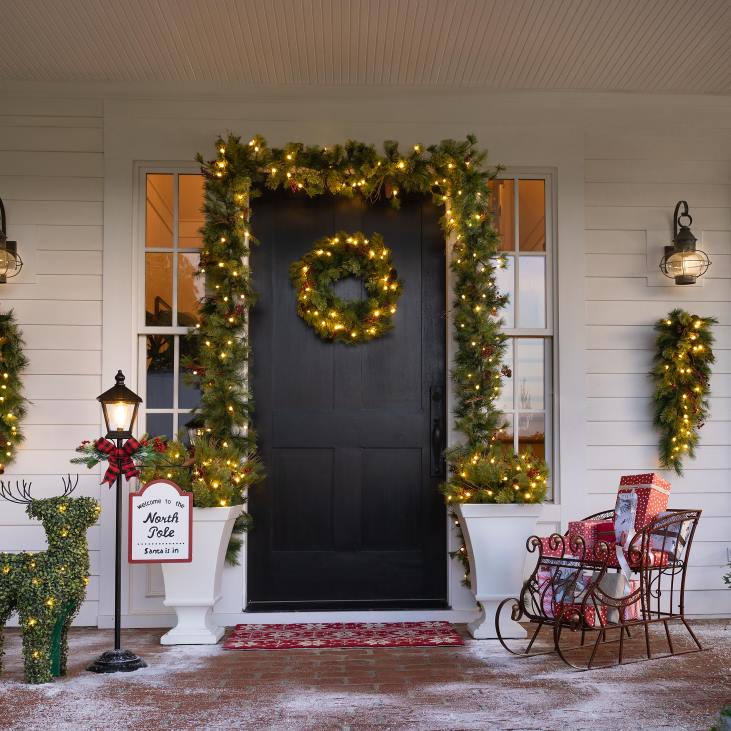 majatarbed 820L1484 sise-/väljas sinine katuseharja vanik akutoitega kahefunktsiooniliste tuledega Plow & Hearth