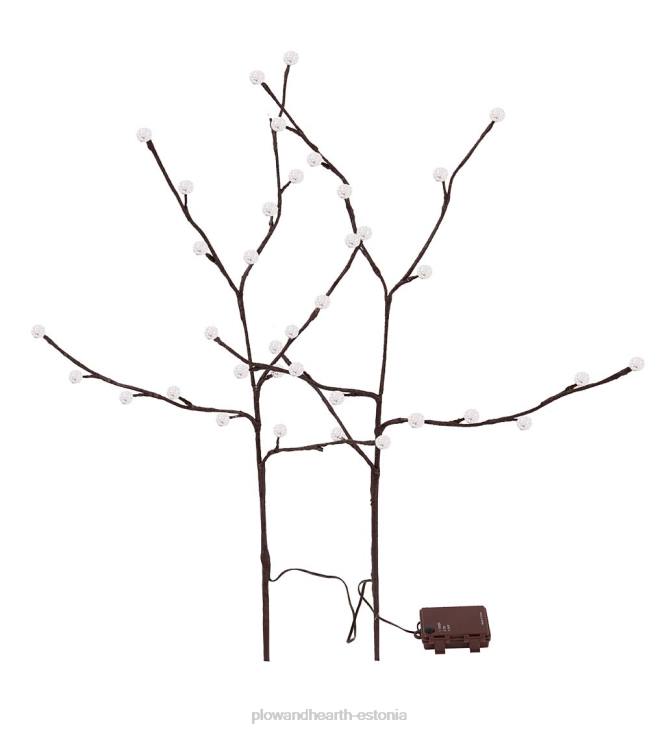 majatarbed 820L1493 sise-/välivalgustusega minigloobuse oksad, komplektis 2 Plow & Hearth