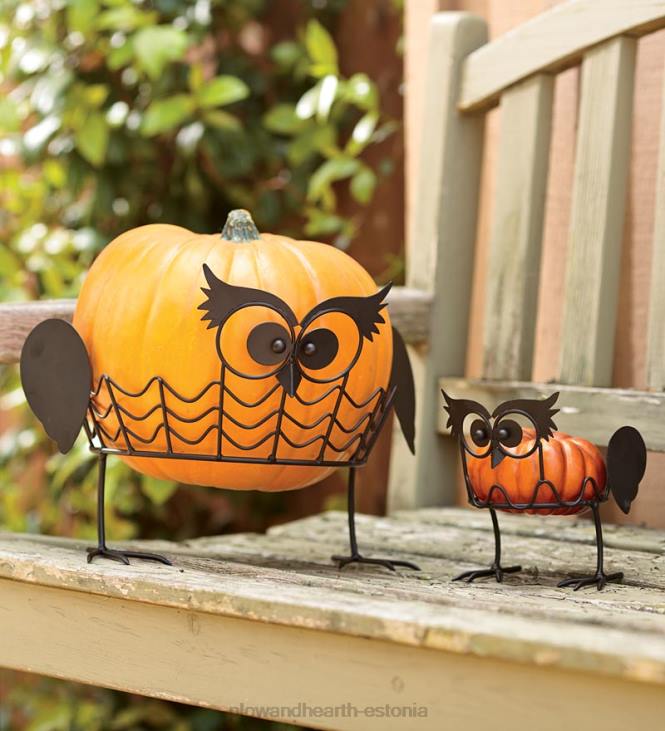 majatarbed 820L1497 komplekt 2 öökulli kõrvitsahoidjat Plow & Hearth