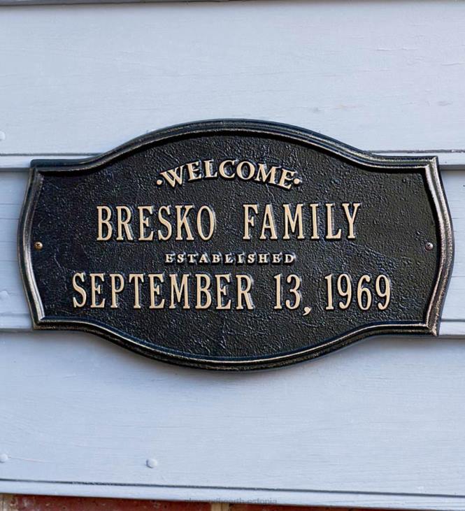 majatarbed 820L1501 pärandvara isikupärastatud tervitusseina tahvel - must Plow & Hearth