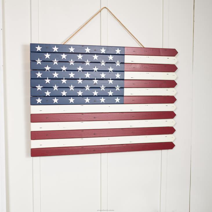 majatarbed 820L1506 klassikaline ameerika lipu puidust seinakunst Plow & Hearth