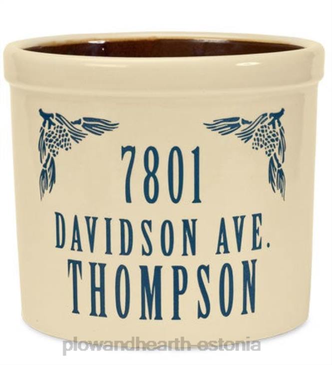 majatarbed 820L1509 isikupärastatud kruus nime ja aadressiga - sinine männikäbi Plow & Hearth