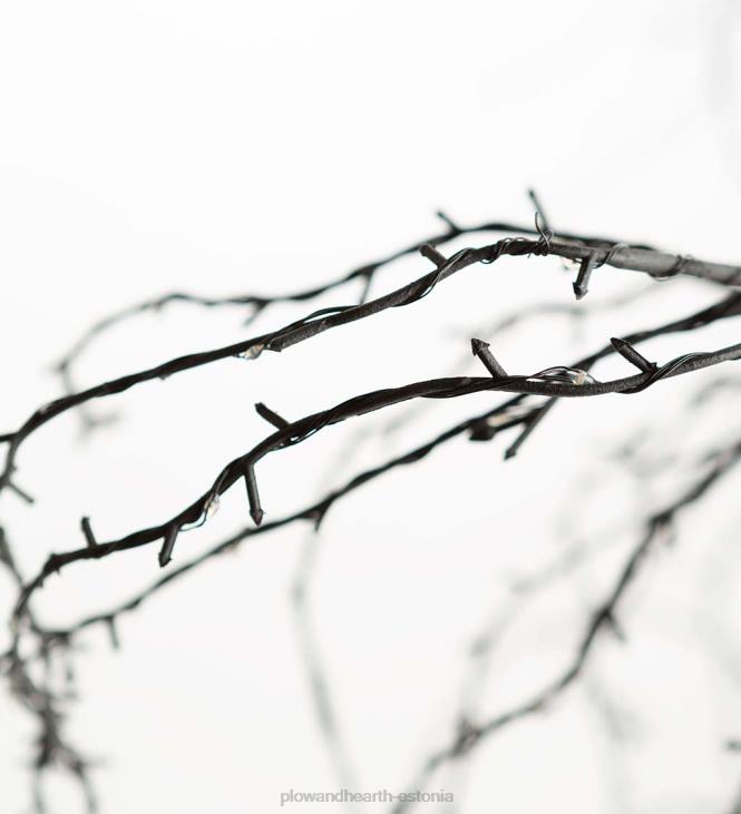 majatarbed 820L1530 sise-/välistingimustes halloween elektrivalgustusega must nutupaju, millel on lillad ledid Plow & Hearth