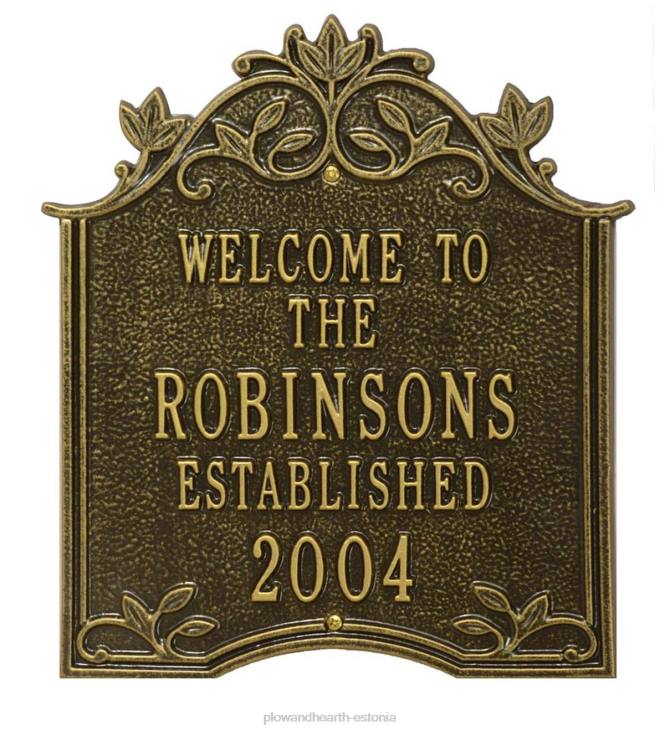 majatarbed 820L1534 alumiiniumist luuderohi pulmaplaat - pronks/kuld Plow & Hearth