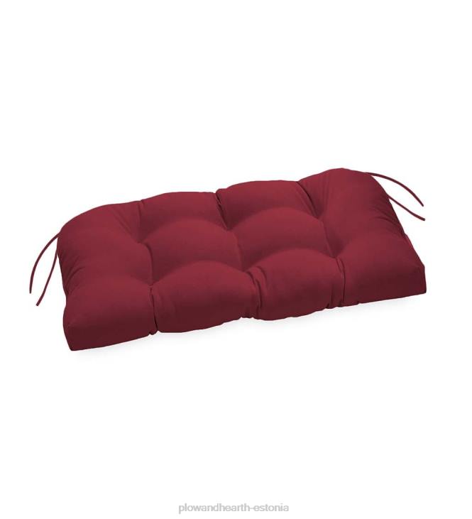 majatarbed 820L1540 klassikaline lipsudega kiige-/pingipadi, 54 x 18 1/2 x 3 - lilleline eskiis tumesinine Plow & Hearth