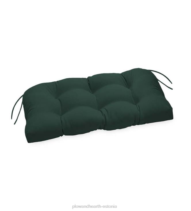 majatarbed 820L1540 klassikaline lipsudega kiige-/pingipadi, 54 x 18 1/2 x 3 - lilleline eskiis tumesinine Plow & Hearth