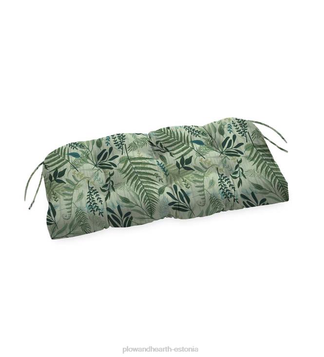 majatarbed 820L1540 klassikaline lipsudega kiige-/pingipadi, 54 x 18 1/2 x 3 - lilleline eskiis tumesinine Plow & Hearth