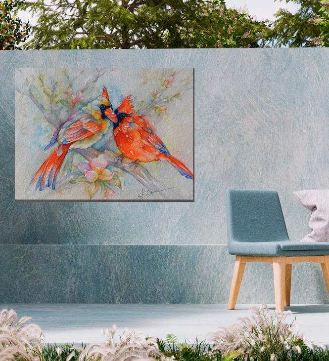 majatarbed 820L1543 kardinaalne sise-/välislõuendi seinakunst Plow & Hearth