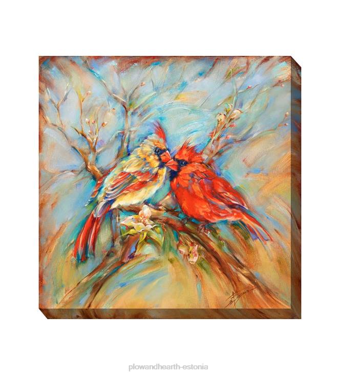 majatarbed 820L1545 kevadkardinalid sise-/välislõuendist seinakunst Plow & Hearth