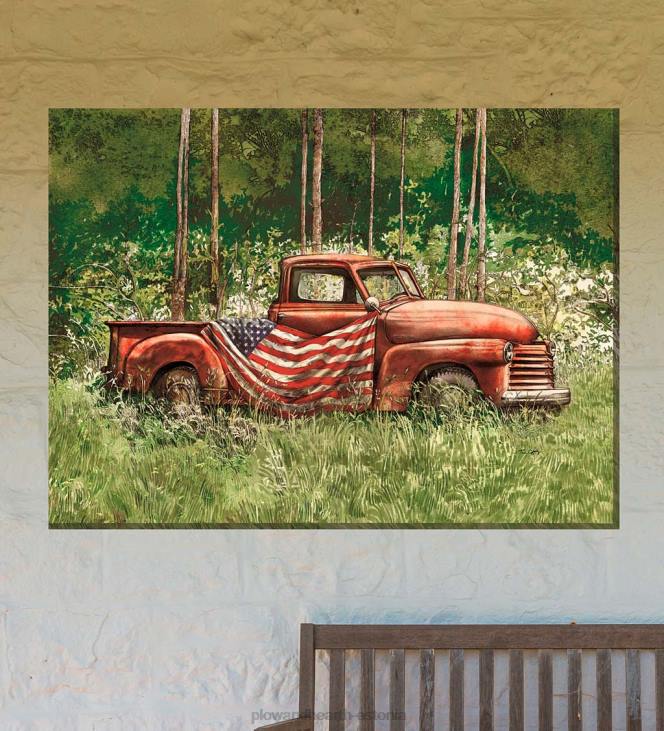 majatarbed 820L1554 vintage patrioot sise-/välislõuendi seinakunst Plow & Hearth