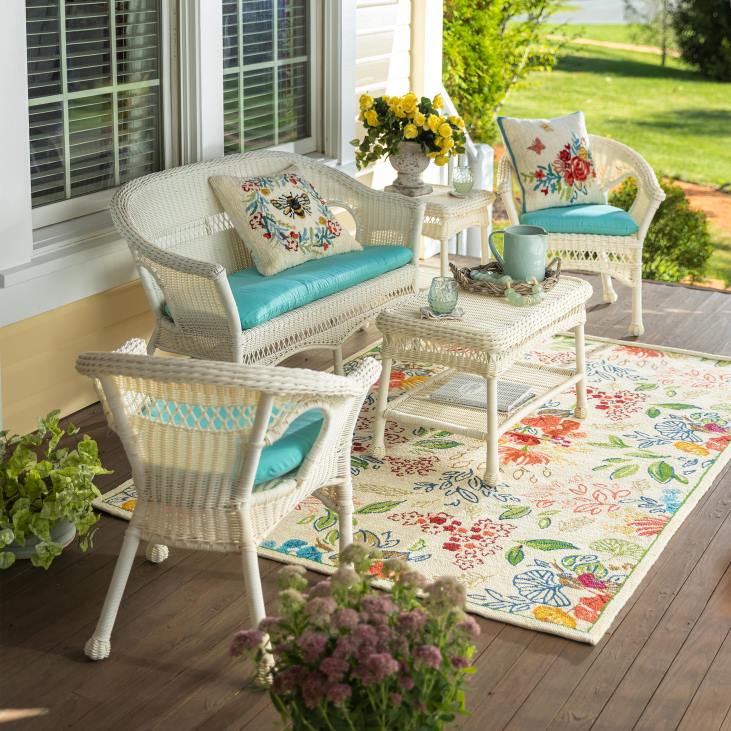 majatarbed 820L1077 kergesti hooldatav vaigust punutud iste, toolid ja diivanilaua komplekt Plow & Hearth