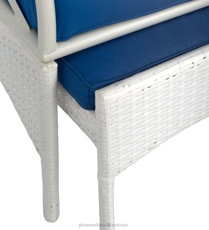 majatarbed 820L1079 viieosaline valge vitstest terrassimööbli komplekt patjadega - valge Plow & Hearth