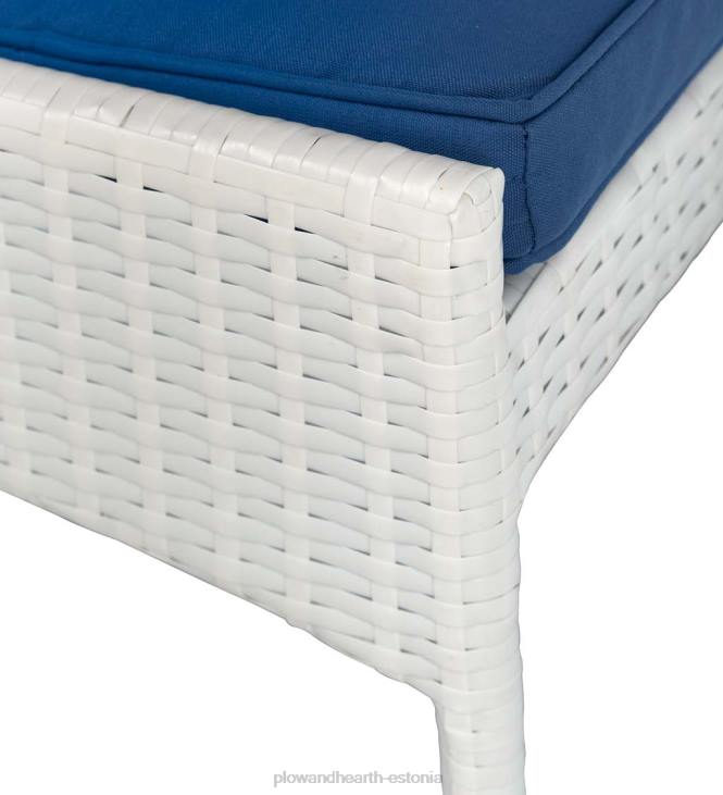 majatarbed 820L1079 viieosaline valge vitstest terrassimööbli komplekt patjadega - valge Plow & Hearth