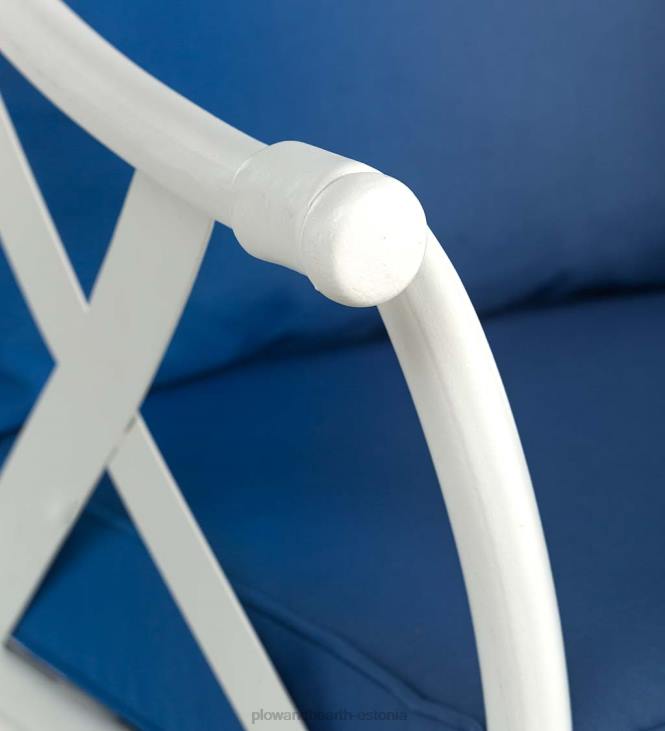 majatarbed 820L1079 viieosaline valge vitstest terrassimööbli komplekt patjadega - valge Plow & Hearth