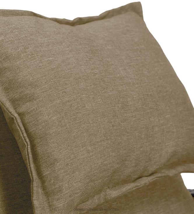 majatarbed 820L1083 Multifunktsionaalne õues vitstest armastustooli lamamistool taupe toonide patjadega Plow & Hearth