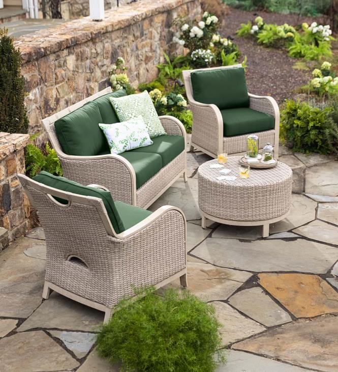 majatarbed 820L1092 Urbanna esmaklassiline vitspuidust vitstest kollektsioon luksuslike patjadega Plow & Hearth