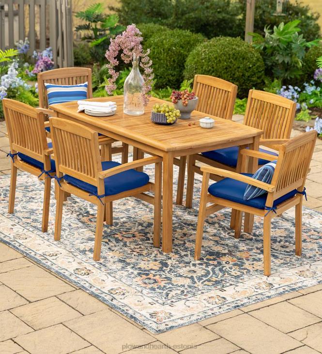 majatarbed 820L1103 tiikpuust söögikomplekt, 7-osaline komplekt Plow & Hearth