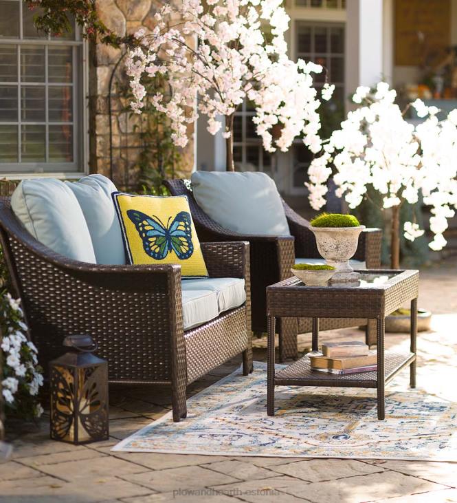 majatarbed 820L1105 hawthorne välitingimustes 4-osaline vitstest istumiskomplekt patjadega Plow & Hearth