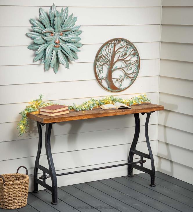 majatarbed 820L1109 birminghami konsoollaud taaskasutatud puidust ja metallist Plow & Hearth