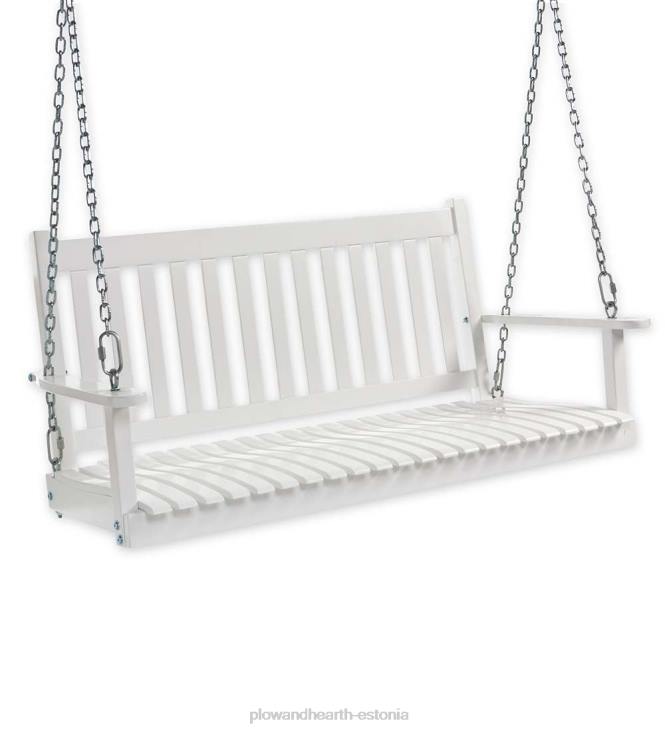 majatarbed 820L1119 rest puidust veranda kiik - must värv Plow & Hearth