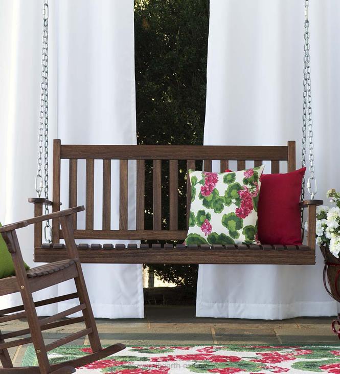 majatarbed 820L1119 rest puidust veranda kiik - must värv Plow & Hearth