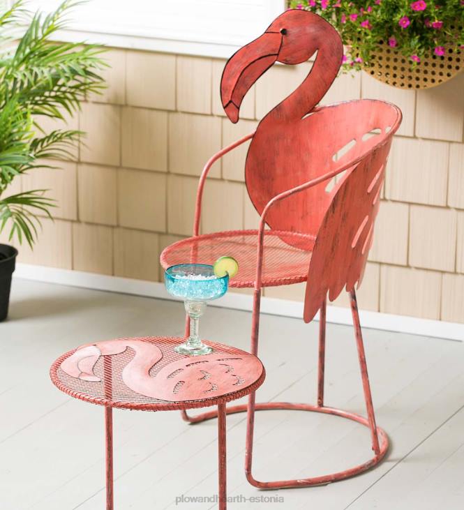 majatarbed 820L1142 flamingotooli ja abilaua komplekt Plow & Hearth