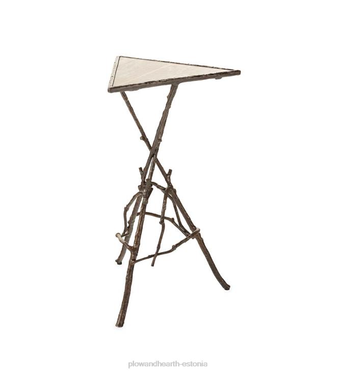 majatarbed 820L1143 marmorist plaadiga sise-/väliskraatrijärve statiivi kokteililaud Plow & Hearth