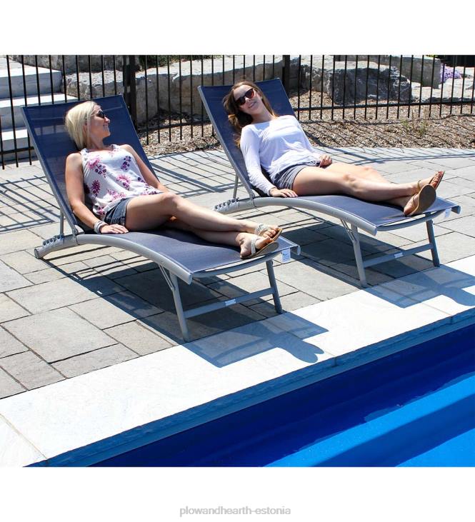 majatarbed 820L1154 Clearwater alumiiniumist lamamistoolikomplekt - sinine hawaii Plow & Hearth