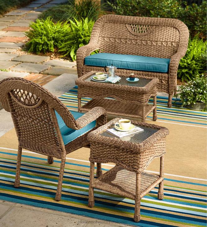 majatarbed 820L1155 prospect hill vitstest otsalaud klaasist lauaplaadiga - triivpuit Plow & Hearth