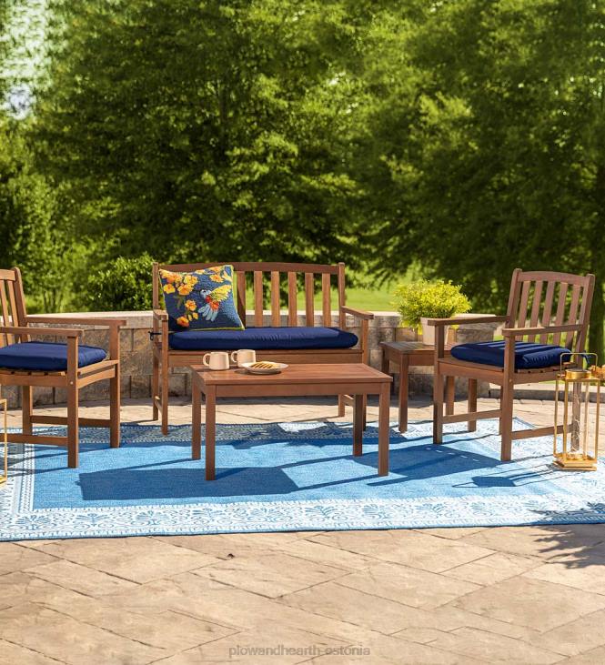 majatarbed 820L1159 eukalüpti puidust abilaud, lancaster välimööbli kollektsioon - looduslik Plow & Hearth