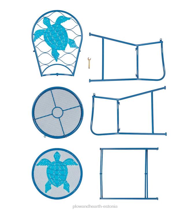 majatarbed 820L1173 metallist merikilpkonna välilaua ja toolide komplekt Plow & Hearth