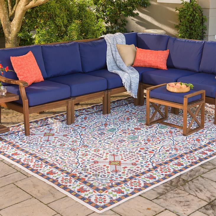 majatarbed 820L3193 claremont eukalüpti sektsioon ottoman koos padjaga - midnight Navy Plow & Hearth