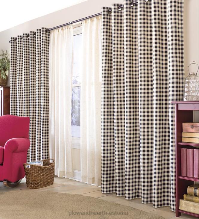 majatarbed 820L3151 Termoloogiline kontroll-läbipaagiga topeltlaia kardinapaar, 84 l - salvei Plow & Hearth