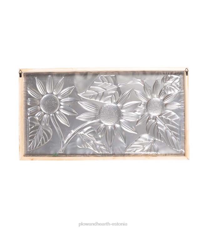 majatarbed 820L2344 päevalille reljeefne metallist seinadekoor puitkarkassiga Plow & Hearth