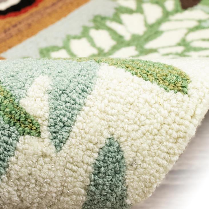 majatarbed 820L1321 sise-/väljas käsitsi haagitud jõulumänni aktsentvaip Plow & Hearth