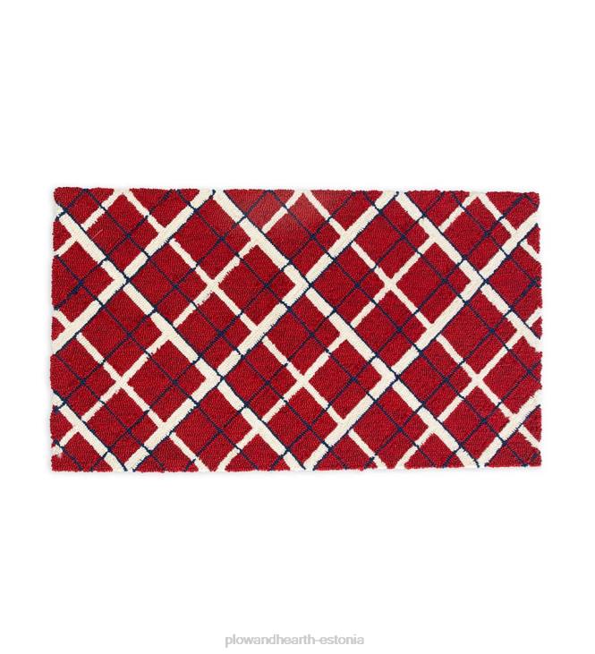 majatarbed 820L1322 sise-/väljas isamaaline ruuduline polüpropüleenist konksvaip Plow & Hearth